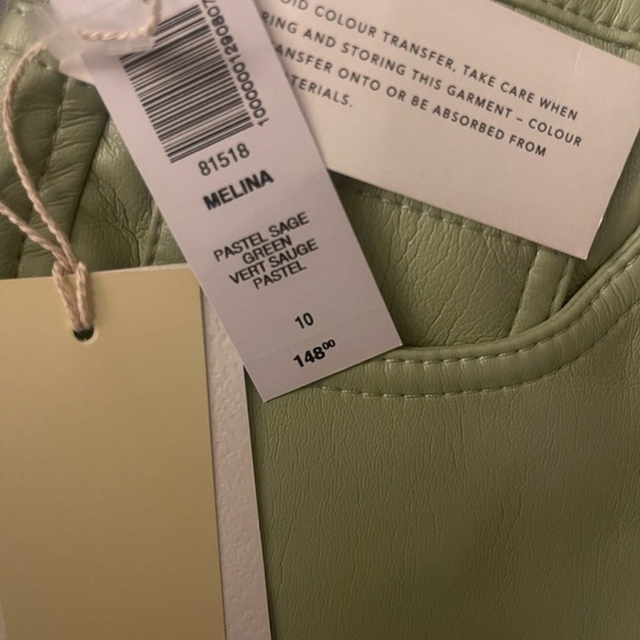 Brand New with Tags, Pastel Green leather look material - Picture 4 of 6